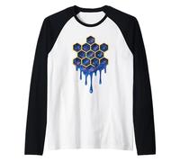 Galaxy Honeycomb Drip Space Motif Science-Fiction Manche Raglan