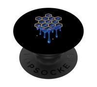 Galaxy Honeycomb Drip Space Motif Science-Fiction PopSockets PopGrip Adhésif