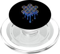 Galaxy Honeycomb Drip Space Motif Science-Fiction PopSockets PopGrip pour MagSafe
