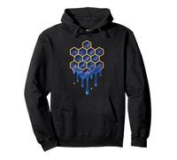 Galaxy Honeycomb Drip Space Motif Science-Fiction Sweat à Capuche