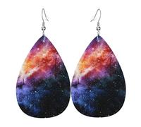 Galaxy In The Universe Boucles d'oreilles pendantes en forme de larme pour femme