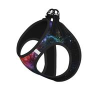 Galaxy In The Universe Ensemble harnais et laisse pour chats et chiens, réfléchissant, réglable, gilet en maille douce et respirante avec laisse anti-fuite, pour petits animaux de compagnie et chatons