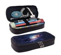 Galaxy In The Universe Étui cosmétique à rabat en cuir avec fermeture éclair, noir, taille unique, Noir , Taille unique