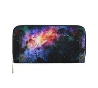 Galaxy in the Universe Portefeuille en cuir élégant pour femme Capacité Grand portefeuille décontracté Prêt à voyager, noir, One Size, Art