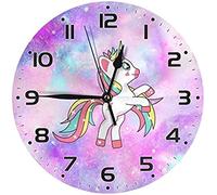 Galaxy Kids Wall Clock 10 inch Silent Non Ticking Easy to Read Children's Wall Clock Boys Girls Decorative for Kids Room Bathroom Playrooms Nursery Room