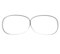 Galaxy Lentilles de rechange pour Ray-Ban RB2132 New Wayfarer Noir 55 mm (pas 52 mm) Crystal Clear
