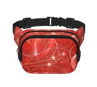 Galaxy Love Heart Sac banane double couche romantique pour homme et femme Sac banane réglable pour voyage, randonnée, course à pied, cyclisme, festival
