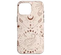 Galaxy Moon Phases Celestial Aesthetic Zodiac Scorpio Coque pour iPhone 16 Pro Max