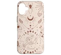 Galaxy Moon Phases Celestial Aesthetic Zodiac Sign Cancer Coque pour iPhone 16 Plus