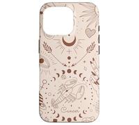 Galaxy Moon Phases Celestial Aesthetic Zodiac Sign Cancer Coque pour iPhone 16 Pro