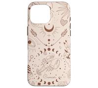 Galaxy Moon Phases Celestial Aesthetic Zodiac Sign Cancer Coque pour iPhone 16 Pro Max