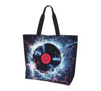 Galaxy Music Record Tote Bag Sac à main à bandoulière pour femme Sac à main imperméable Grand sac à main avec poche intérieure pour le travail, les voyages, l'école