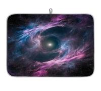 Galaxy Nebula Abstrait Tapis égouttoir à vaisselle en microfibre absorbant pour cuisine, cuillère, assiette en verre, 45,7 x 60,9 cm