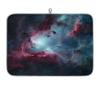 Galaxy Nebula Tapis égouttoir à vaisselle en microfibre absorbant pour cuisine, cuillère, assiette en verre, 40,6 x 45,7 cm