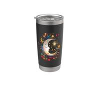 Galaxy Night Sky Moon Lunar Stars Sun Love Gobelet isotherme en acier inoxydable double paroi