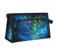 Galaxy Night Voyage Trousse de Maquillage pour Femmes Hommes Enfants Filles Garçons Galaxie Crâne Arbre Sac à Linge Polyvalent Trousse de Toilette Organisateur de Sac de Douche Organisateur, Couleur,