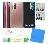 Galaxy Note 20 5G Écran arrière de rechange en verre avec manuel d'installation (français non garanti) + objectif d'appareil photo préinstallé + outils pour Samsung Galaxy Note 20 SM-N980 SM-N981 Tous
