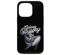 Galaxy Odyssey Astronaut Riding Cosmic Whale Art Coque pour iPhone 13 Pro
