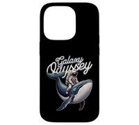 Galaxy Odyssey Astronaut Riding Cosmic Whale Art Coque pour iPhone 14 Pro