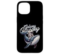 Galaxy Odyssey Astronaut Riding Cosmic Whale Art Coque pour iPhone 15