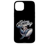Galaxy Odyssey Astronaut Riding Cosmic Whale Art Coque pour iPhone 15 Plus