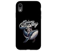 Galaxy Odyssey Astronaut Riding Cosmic Whale Art Coque pour iPhone XR