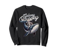 Galaxy Odyssey Astronaut Riding Cosmic Whale Art Sweatshirt