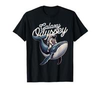 Galaxy Odyssey Astronaut Riding Cosmic Whale Art T-Shirt