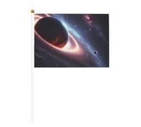 Galaxy Planet Canne de drapeau portable avec impression galaxie, décoration d'événements, utilisation polyvalente, activités de groupe