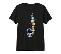 Galaxy Planets Sun Universe Outer Space Science Astronaut T-Shirt Haut de Gamme