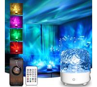Galaxy Projector, Bluetooth Speaker Hifi Night Light For Bedroom, Rechargeable Night Light With Remote Control, Ocean Waves Ceiling Projector For Kids And Decoration
