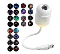 Galaxy Projector Night Light, USB Powered 2-in-1 Lamp With 24 Film Slides, 360° Rotating Starry Sky Projection, Dimmable LED, Galaxy Lamp Projector, Decorative Lighting For Car, Bedroom, Kids Room