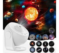 Galaxy Projector, Star Projector With 13 Planetary Discs, Galaxy Light With Timer, Adjustable Focus, Silent Rotating Night Light For Nebula, Christmas Gift