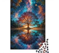 Galaxy Reflections Cosmic Tree Mirrors Plaque Métallique Vintage 52x38cm/1000pcs pour Le Coin Bar, pour La Cuisine, La Salle À Manger Et Le Coin Bar