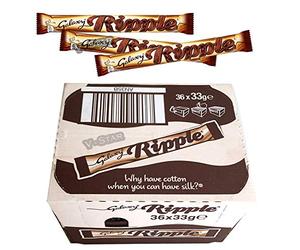 GALAXY RIPPLE SMOOTH MILK CHOCOLATE BAR 33G X 36 FULL BOX FRESH STOCK 05/11/2020