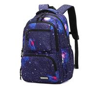 Galaxy Sacs à dos pour enfants pour l'école primaire, sacs d'école multi-poches pour garçons, a-bleu, Sac à dos, Thème galaxie