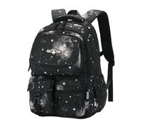 Galaxy Sacs à dos pour enfants pour l'école primaire, sacs d'école multi-poches pour garçons, Noir A3, M
