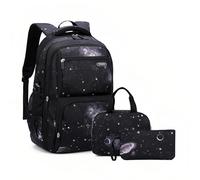 Galaxy Sacs à dos pour garçons Sacs d'école Capacité Sacs à livres élémentaires, 3Pcs Backpack Set, Moderne