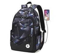 Galaxy Sacs à dos pour garçons Sacs d'école Capacité Sacs à livres élémentaires, B-laser bleu, Sac à dos, Rucksack