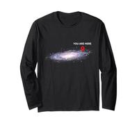 Galaxy Science Geek Gift T Shirt Vous êtes ici Deep Space Manche Longue