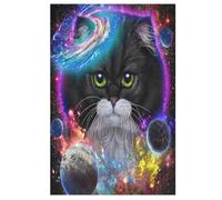 Galaxy Space Chat Puzzles Adulte 1000 Pieces Cadeau Famille Puzzle Classique 3D EnfantsJouet en Bois Cadeau Unique （78×53cm）