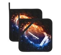 Galaxy Space Ensemble de maniques de football américain pour cuisine et barbecue - Résistants à la chaleur, parfaits pour la pâtisserie, les grillades