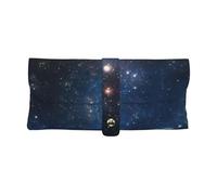 Galaxy Space Étui souple à lunettes de soleil avec sangle pour femme Motif espace