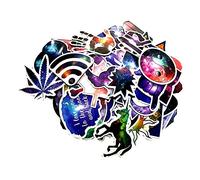 Galaxy Space Vintage paix monde Graffiti Super Cool Decal Autocollants et stickers Pack pour planche à roulettes Snowboard bagages voiture vélo Auto et Moto portable valise meubles etc (30 Pcs)