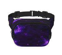 Galaxy Starry Space Purple Starry Print Men and Women Square Double Layer Waist Bag Workout Crossbody Travel Waist Bag, noir, One Size