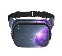 Galaxy Starry Space Purple Starry Print Men and Women Square Double Layer Waist Bag Workout Crossbody Travel Waist Bag, noir, One Size