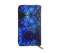 Galaxy Stars Portefeuille long en cuir imprimé - Portefeuille personnalisé à la mode, plusieurs emplacements pour cartes, prêt à offrir, noir, taille unique, Noir/blanc, One Size