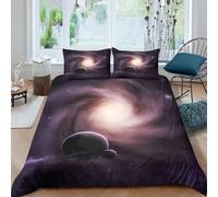 Galaxy Swirl Linge de Lit Ultra Douce Microfibre Hypoallergique 3 Pièces Cosmic Space Art Ensemble De Literie avec 2 x Taies d'oreiller Confortable for Chambre Adulte King（220x240cm）