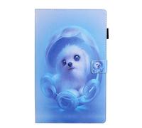 Galaxy Tab A 7.0 T280 Étui à Rabat avec Fentes pour Cartes, Fermeture magnétique, étui de Protection en Cuir PU pour Samsung Galaxy Tab A 7.0 T280/T285 Kindle Fire HD 8 Blue Dog