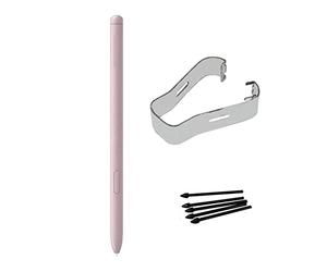 Galaxy Tab S6 Lite Stylet pour écran tactile S Pen Pièce de rechange pour Samsung Galaxy Tab S6 Lite SM-P610N EJ-PP610 avec pointes/pointes Pince à épiler (Rose mousseline)